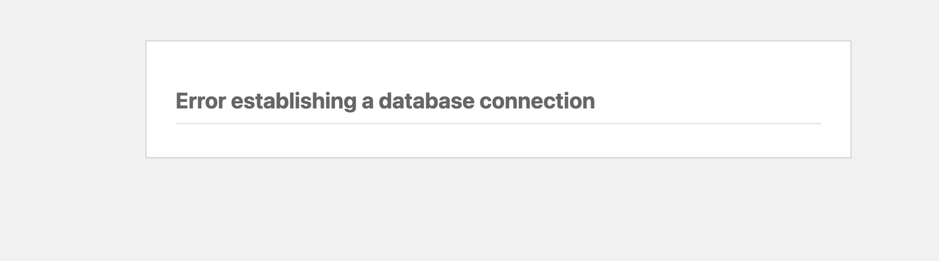 How to fix the error establishing a database connection in WordPress ...