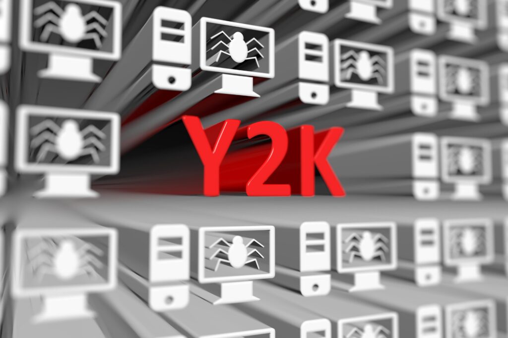 The year 2000 problem, or "Y2K bug" was a flaw in computer programs that represented calendar years with only the last two digits instead of four, causing misreads and malfunctions at the turn of the millennium.