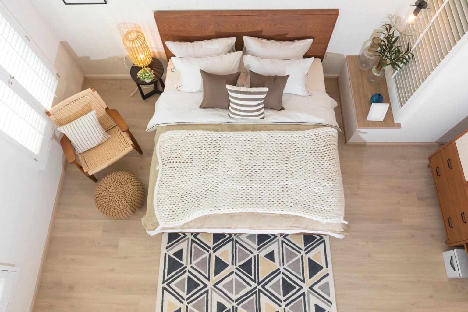 Enhance the look, feel, and function of your small bedroom by maximizing space with these 10 tips.